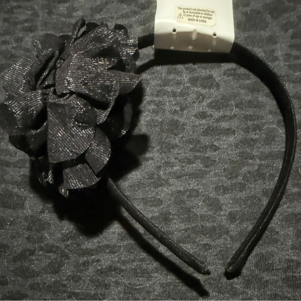 JJ Black Floral Hairband